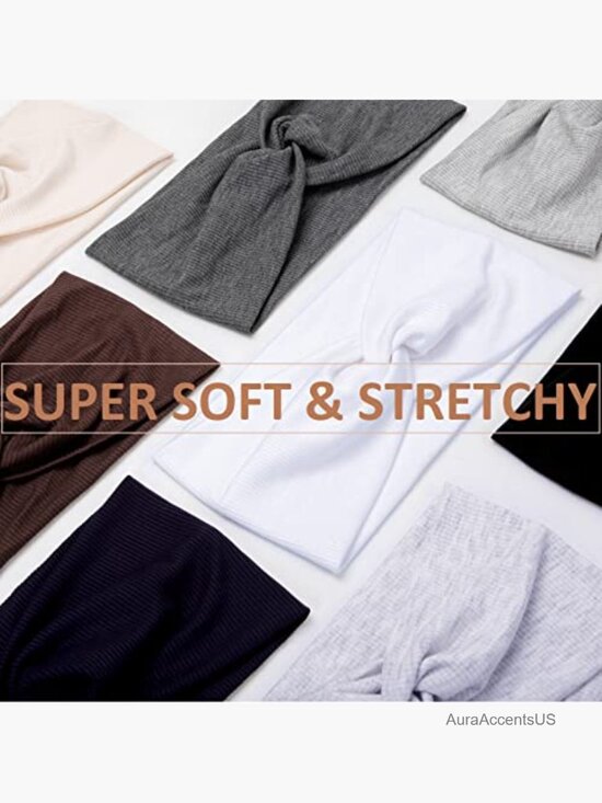 Wide Non-Slip Knotted Turban Headbands Stretchy Hair Accessories main image 6